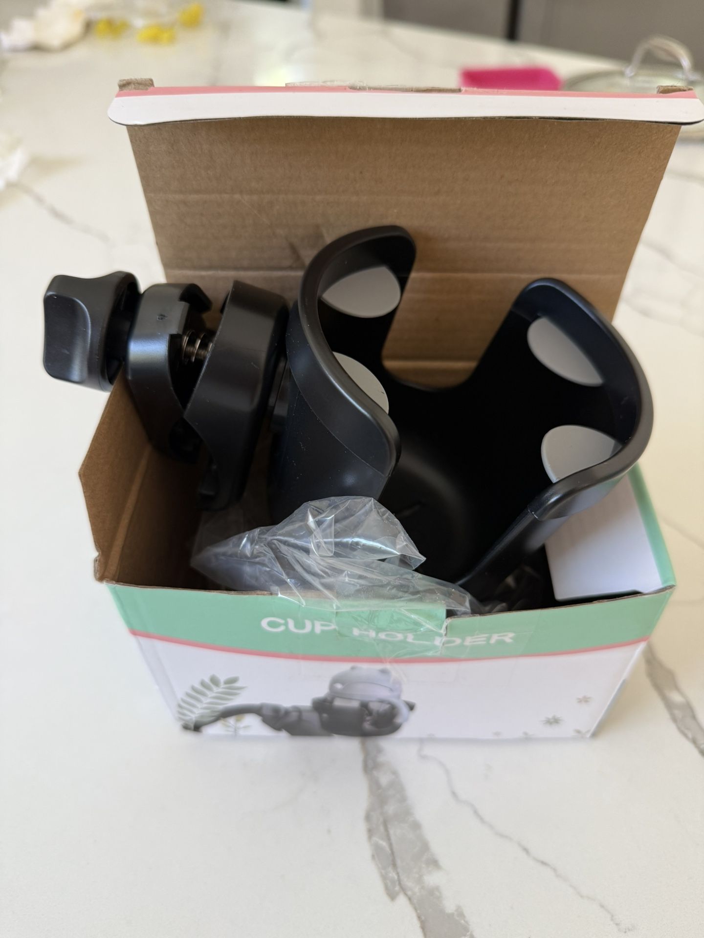 Wheelchair Cup Holder, Rollator Cup Holder, 4 Flexible Tabs with Hook Drink Holder for Walker, Scooter, Stroller, Mobility