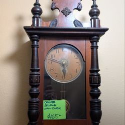 Ornate spindle Wall Clock