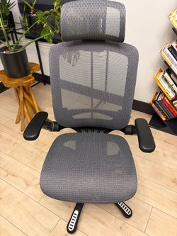 Gray Mesh Ergonomic Office Chair with Headrest