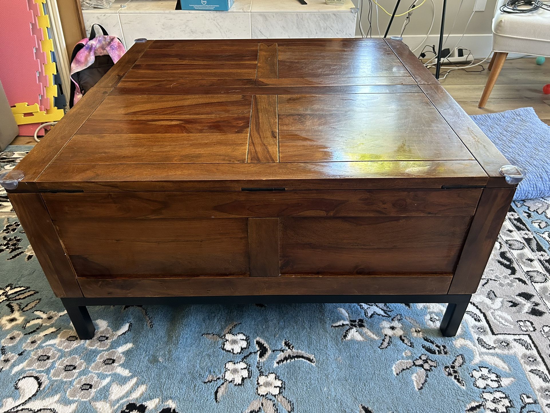 Crate and Barrel Coffee Table With Storage