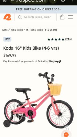 16" Girls Bicycle ages 4-6