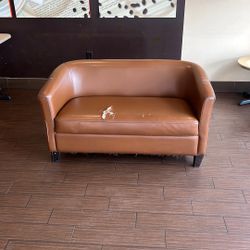 Faux Leather Couch
