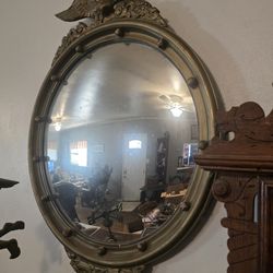 American Federal Eagle convex bullseye mirror.