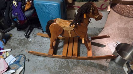 Wooden rocking horse