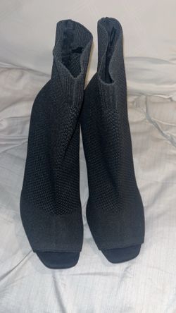 Stretch Knit Stiletto open toe Booties size 6.5