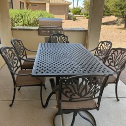 Black Metal Patio Dining Set