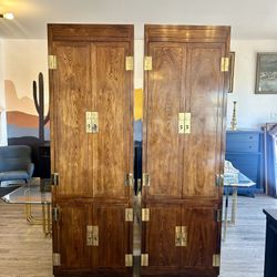 Wood Campaign Tower / Upright / Armoire 