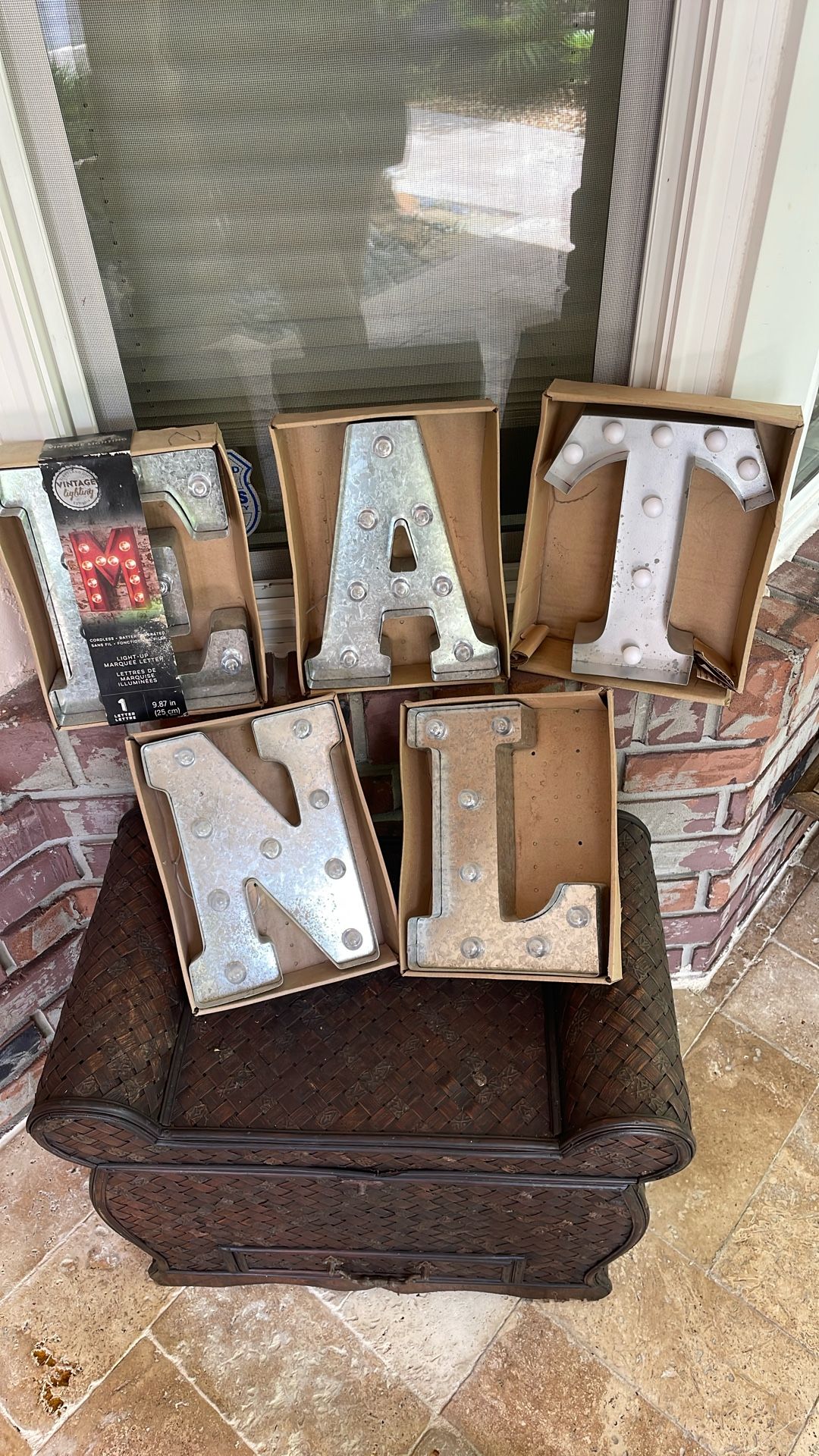10in Vintage Look Light Up Letters