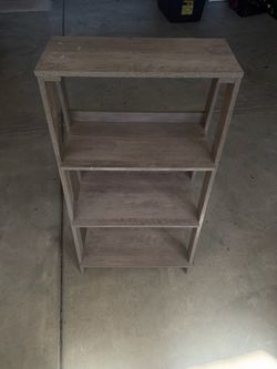 Rustic Wood 4-Tier Storage Shelf / Bookshelf – Farmhouse Style