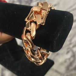 Rose Gold Cuban Bracelet 