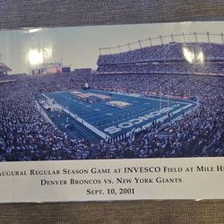 Broncos Inagural Season Game At Invesco Sept. 10, 2001 Poster