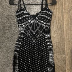 windsor xs black bling dress
