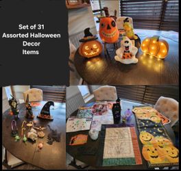 Set of 31 assorted Halloween Decor items all sold together only as a set read description for details
