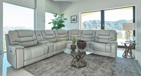 6-Piece Modular Power^2 Sectional Light Grey - $2,899