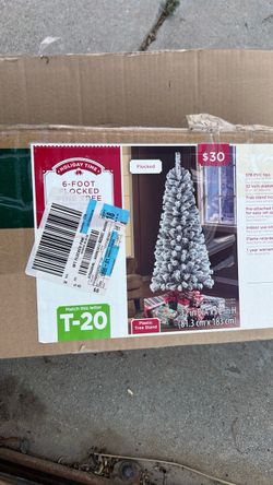 6ft flocked Christmas tree (faux)