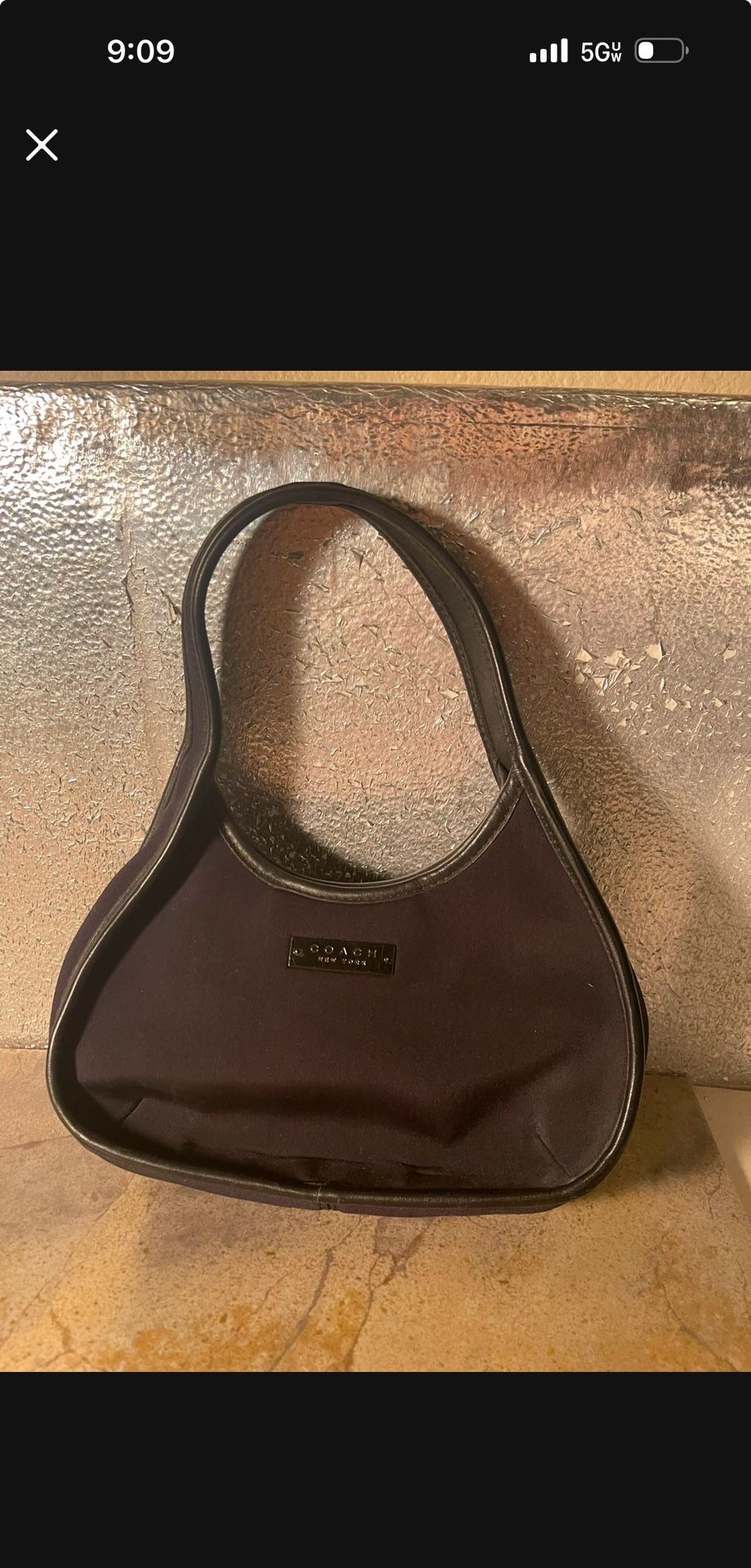 Antique Coach Suede Purse Circadian 1990