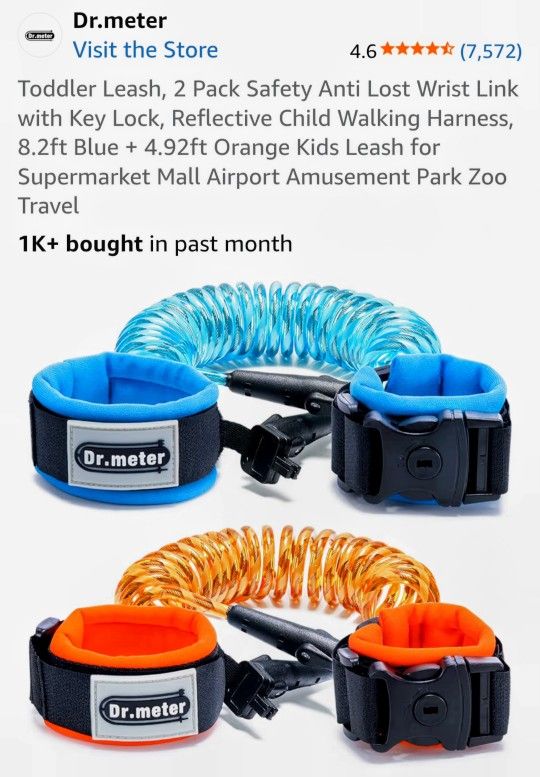 New In Box. Upgraded Anti lost Wrist Link Set Of 2. EACH Set Comes W/ 2 Keys. Keep Your Child Safe Or Whoever You Need Close To You While Out. 