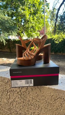 Burnished leather heels