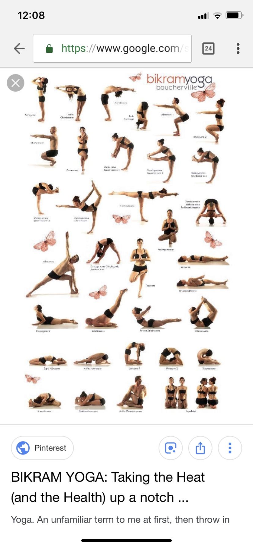 Bikram yoga classes at Reston studio