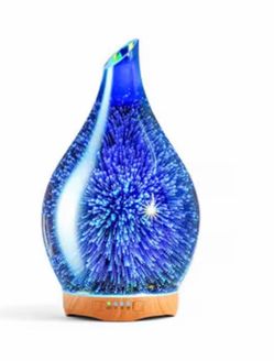 3D Glass Essential Oil Diffuser with LED Light
