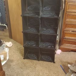 Black & White Storage Shelf $25