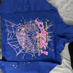 Spider Hoodie Blue $ Pink