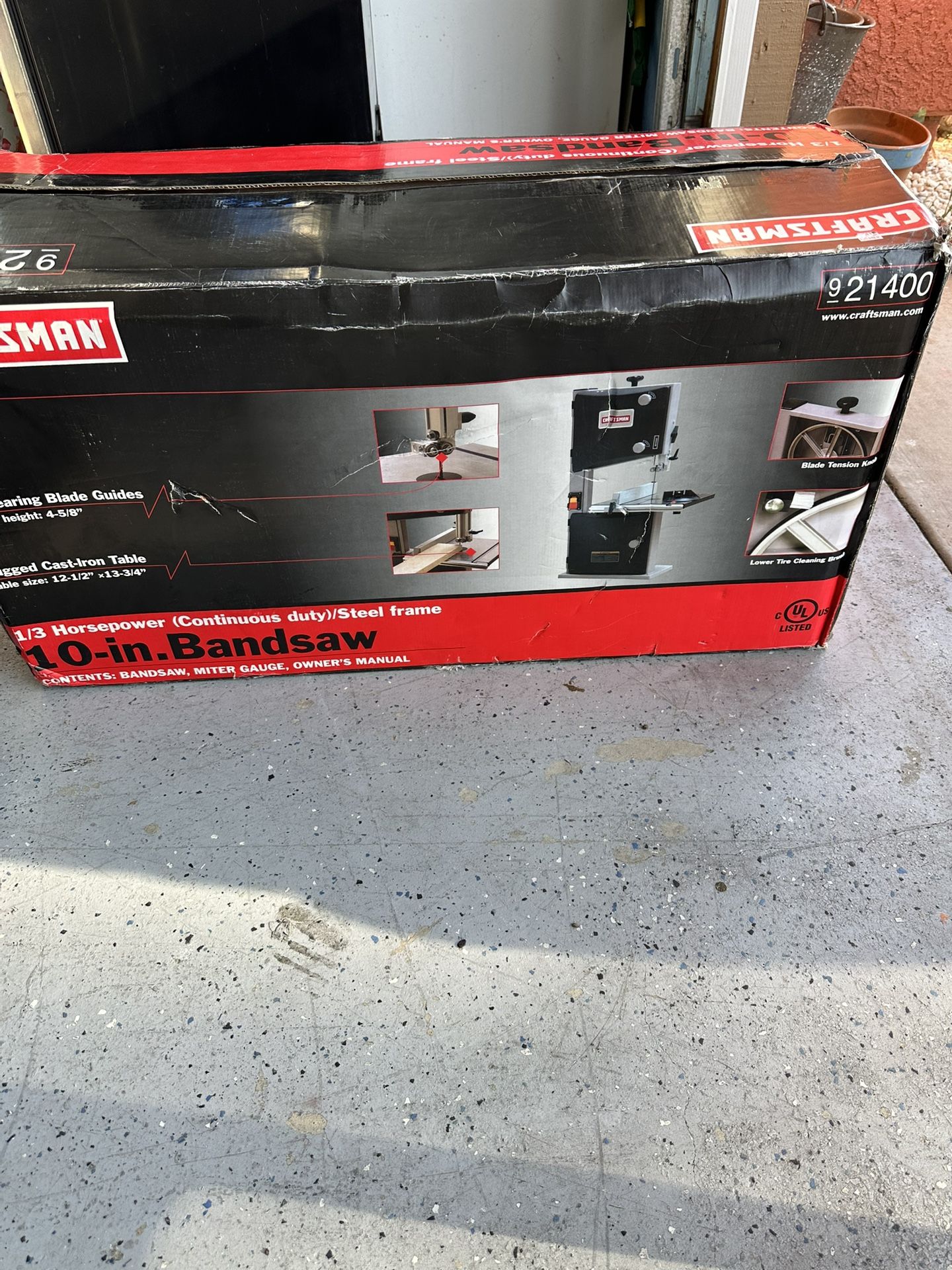 New Craftsman 10 in bandsaw Ball Bearing Blade Guides Cutting Height : 4-5/8