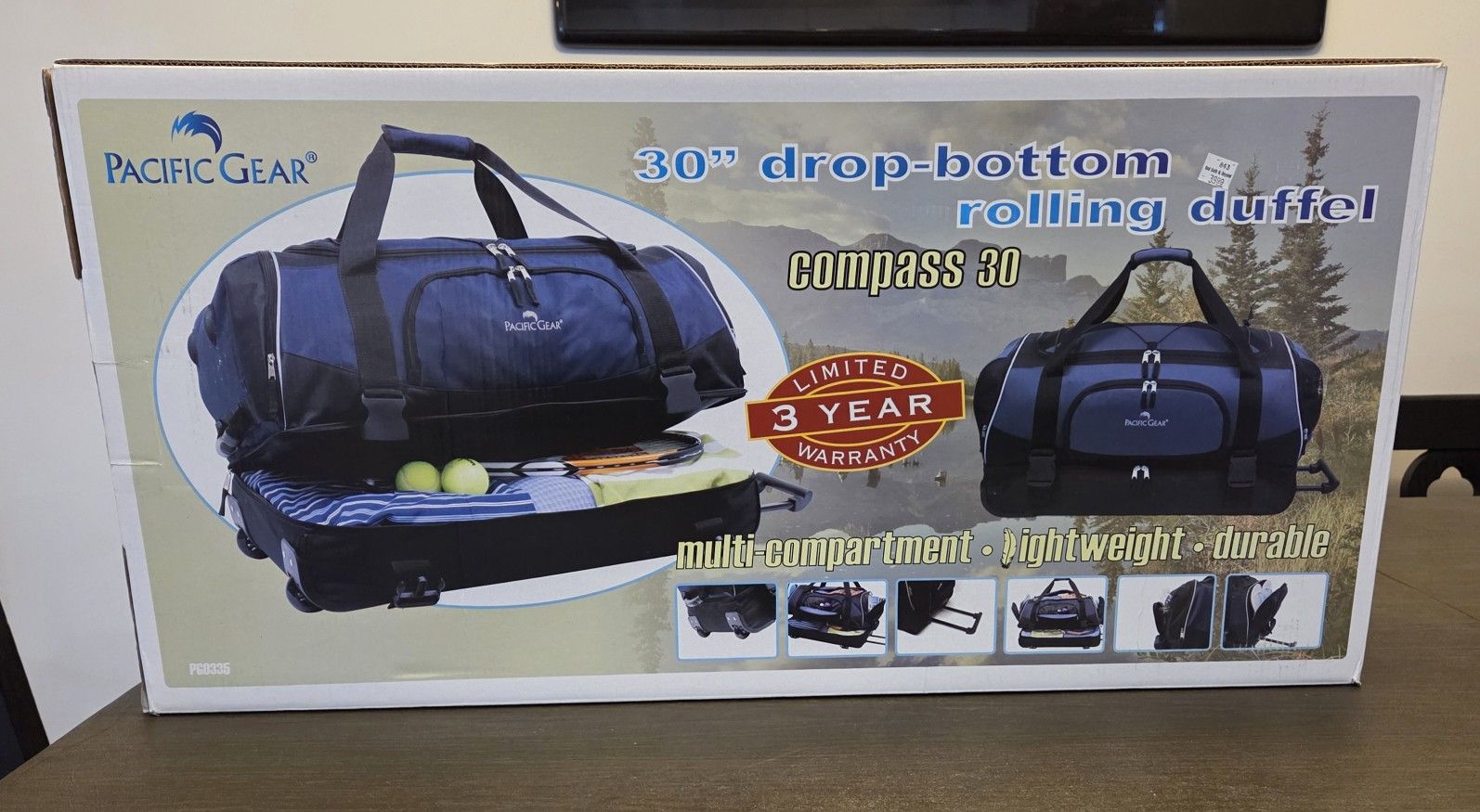 3 HUGE Duffel W/Wheels & Pull Handle $32 each
