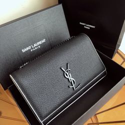 Black Ysl womens mini purse 