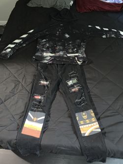 Off White Hoodie Amiri jeans