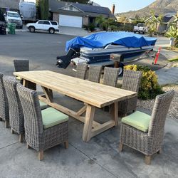 Restoration Hardware RH 11-Piece Outdoor Teak Wood Dining Set