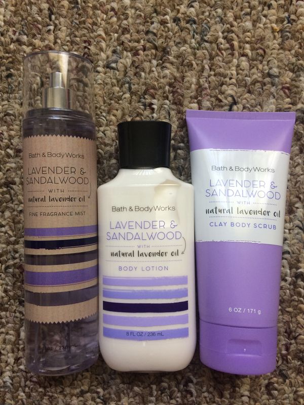 Bath Body Works Lavender Sandalwood Set For Sale In