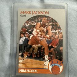 Mark Jackson 1990 NBA Hoops Trading Card Featuring The Menendez Brothers Sitting Court Side