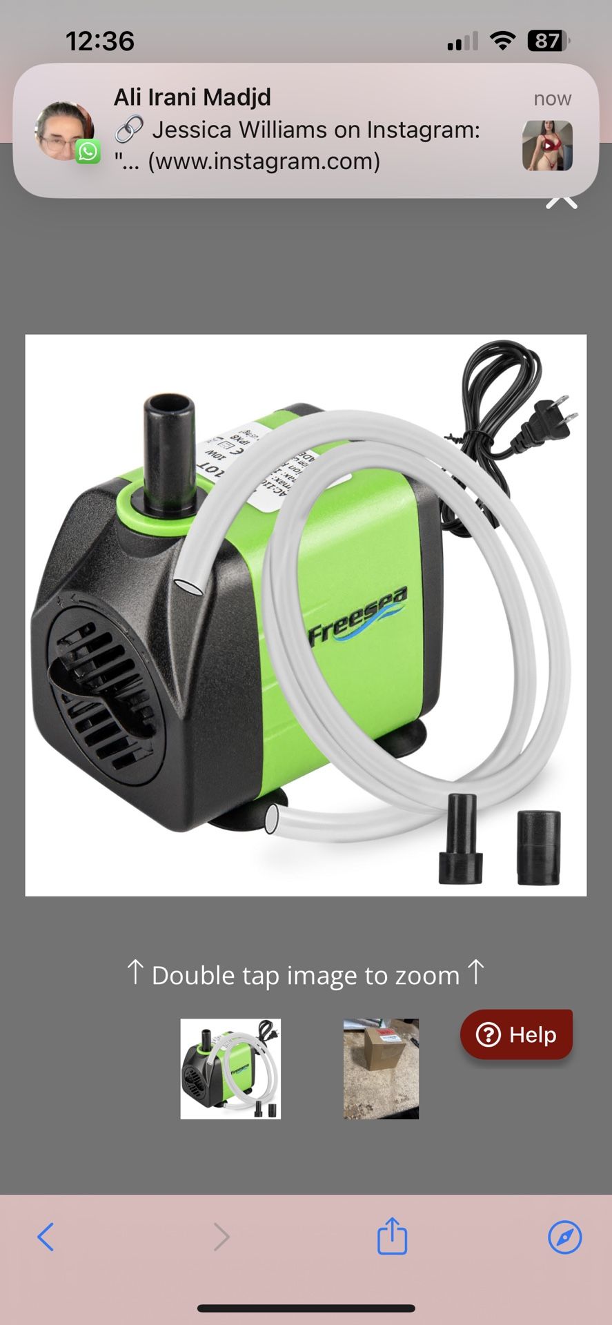 FREESEA Aquarium Submersible Fountain Pump: 160GPH 10W Adjustable Quiet Water Pumps With 3.3ft Tubing Hose For Small Fish Tank | Pond | Outdoor | Hydr