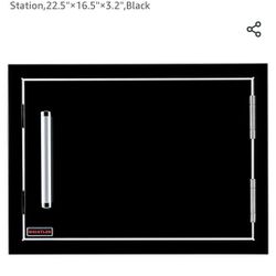 Whistler Horizontal Stainless Steel Single Access Door,Outdoor Kitchen Doors For BBQ Island Grill Station,22.5"×16.5"×3.2",Blac

