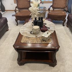 Coffee table and two side tables