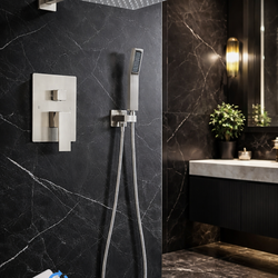 Shower system 8" brushed  nickel  VALVE INCLUDED