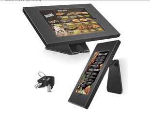 AboveTEK Anti-Theft Tablet Stand – iPad Locking & Security Stand, Countertop & Wall Mount POS Stand, 360° Swivel Kiosk Stand for iPad/iPad Air/iPad Pr