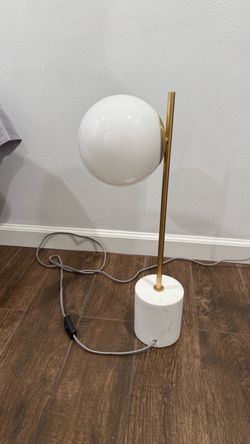 Globe Table Lamp with Marble Base