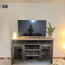 Rustic Solid Wood TV Stand 