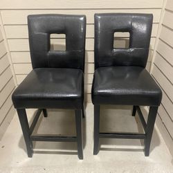 Black Leather Bar Stools