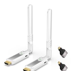 Brand New     Wireless Hdmi Transmitter and Receiver,1312FT/400M,4k Decode 1080p Output,Plug & Play Portable 2.4g/5g Dual Antenna，for Streaming Video 