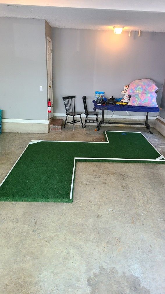 built out of treated lumber miniature golf putting range