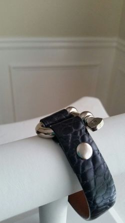 Omega Leather Bracelet.