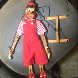 Antique Pinocchio Boy Doll With Strings 