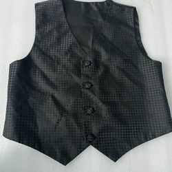 Boys Black Formal Vest Size 5