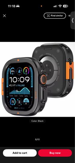 Apple Watch Ultra 4 49mm Case - Compatible with Black Titanium Milanese Loop L