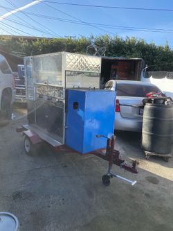 Mobile hot dog food trailer