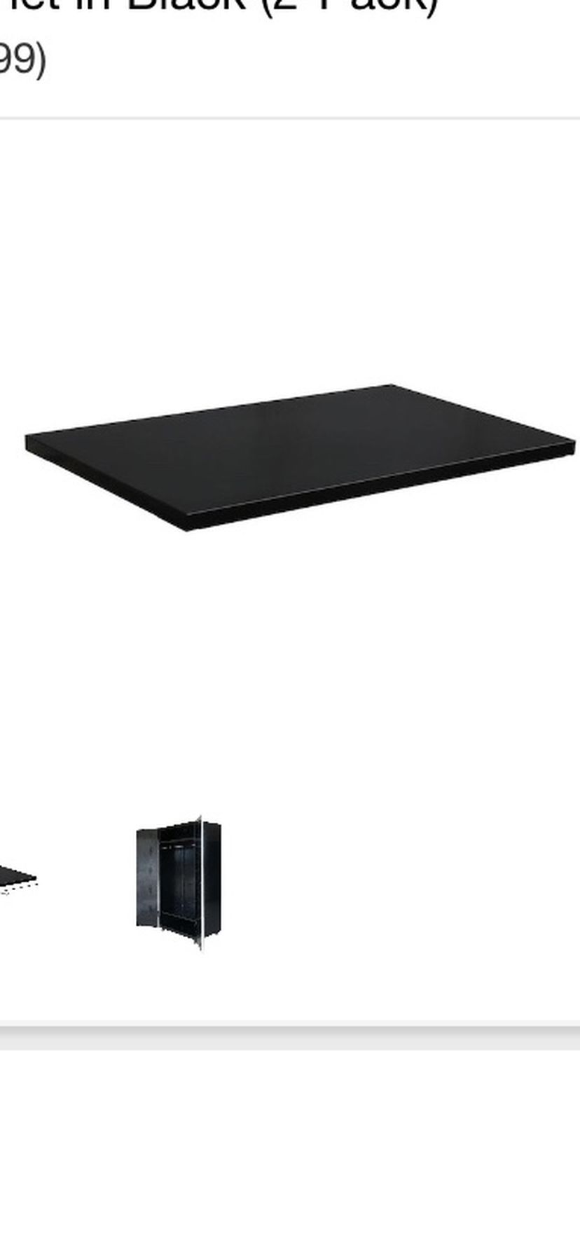 Husky Ready-to-Assemble 36 in. W x 1 in. H x 21 in. D Steel Shelf Set for 36 in. Gear Cabinet in Black (2-Pack)