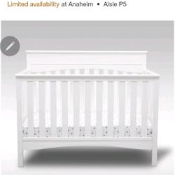 Delta Children Skylar 6-in-1 Convertible Crib Bianca White